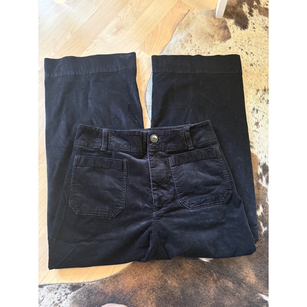 MAEVE ANTHROPOLOGIE Black Corduroy The Colette Pants Size 30 - Picture 3 of 9